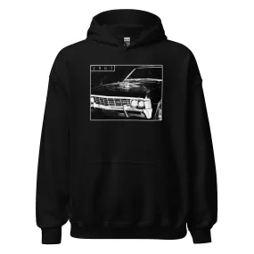 1967 Impala Hoodie Sweatshirt With Distressed Photo Design