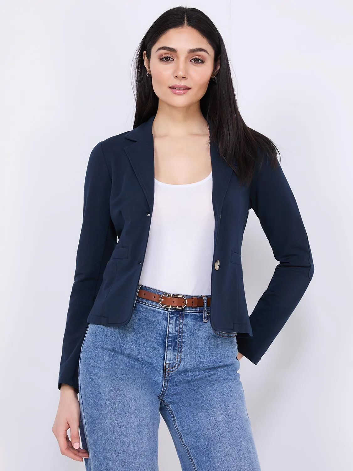 2-Button French Terry Blazer