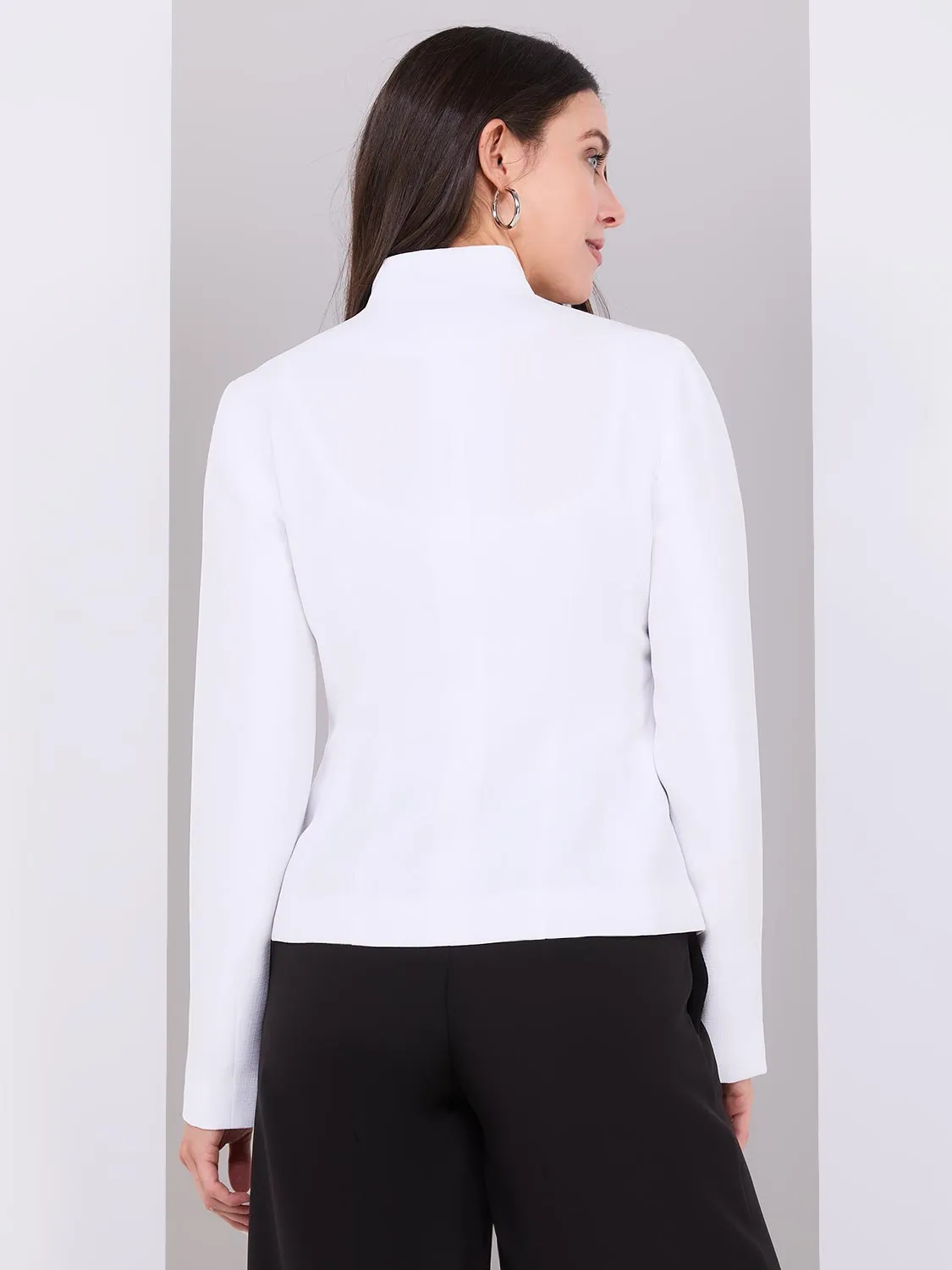 4 Pocket High Collar Blazer