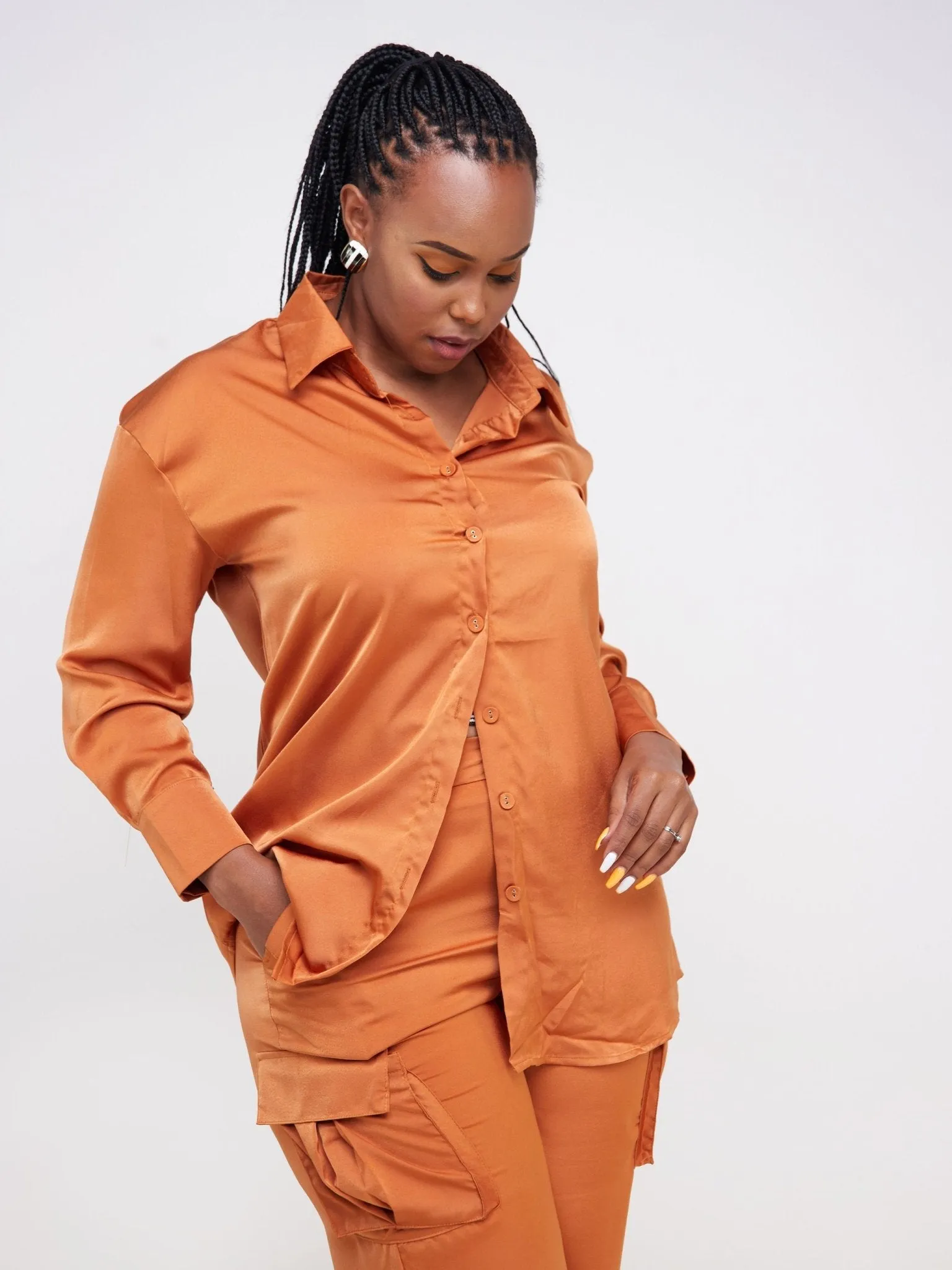 Alara Two Piece Cargo Set - Rust