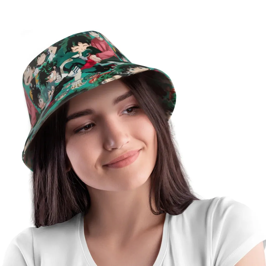 Anime Fisherman Hat Izuku Guest House Sakura Boku No My Hero Academia Bucket Spring Summer