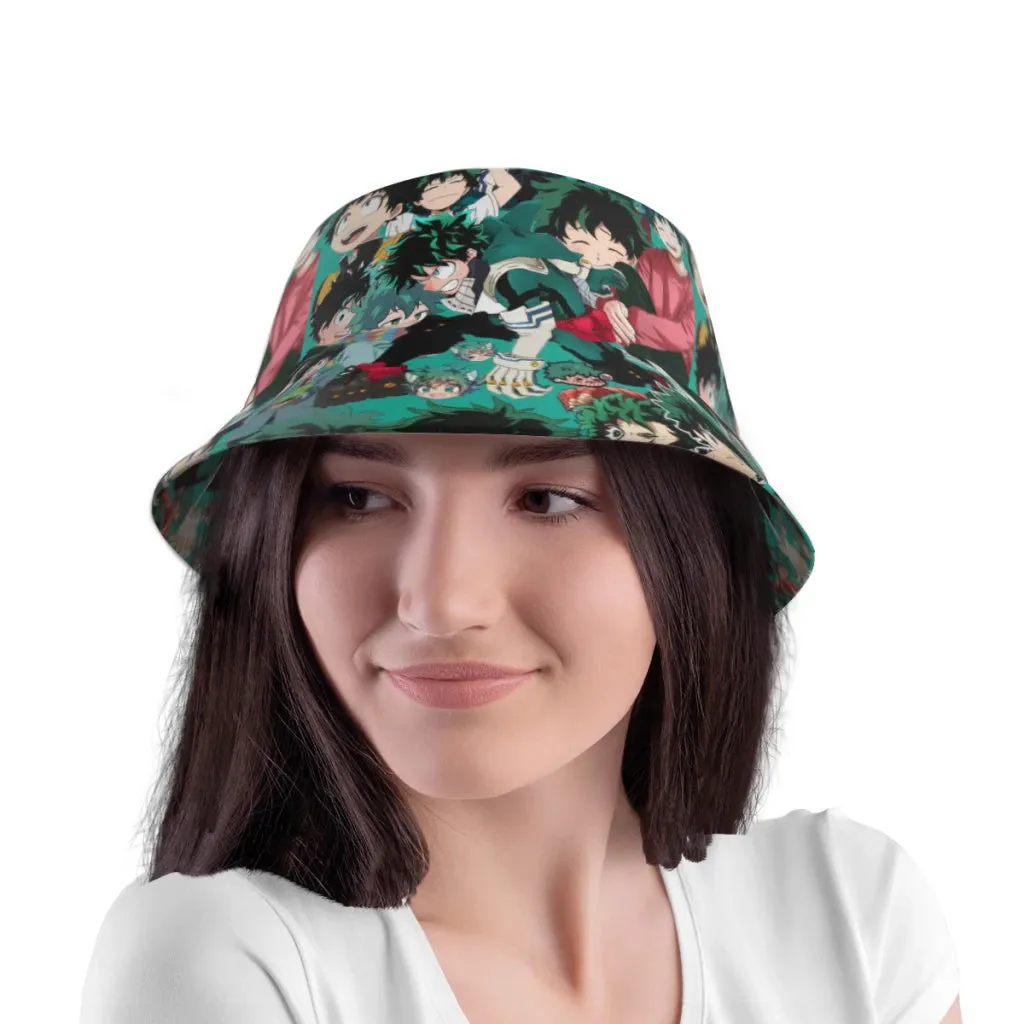 Anime Fisherman Hat Izuku Guest House Sakura Boku No My Hero Academia Bucket Spring Summer