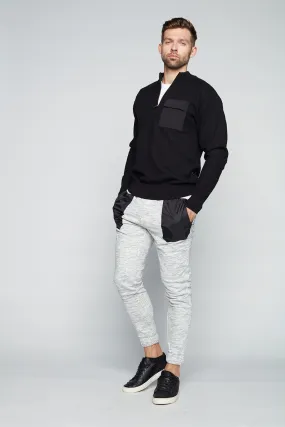 AXEL - Pull-On French Terry Jogger - Grey Space Dye