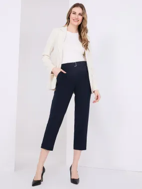 Belted Classic Rise Pull-On Pants