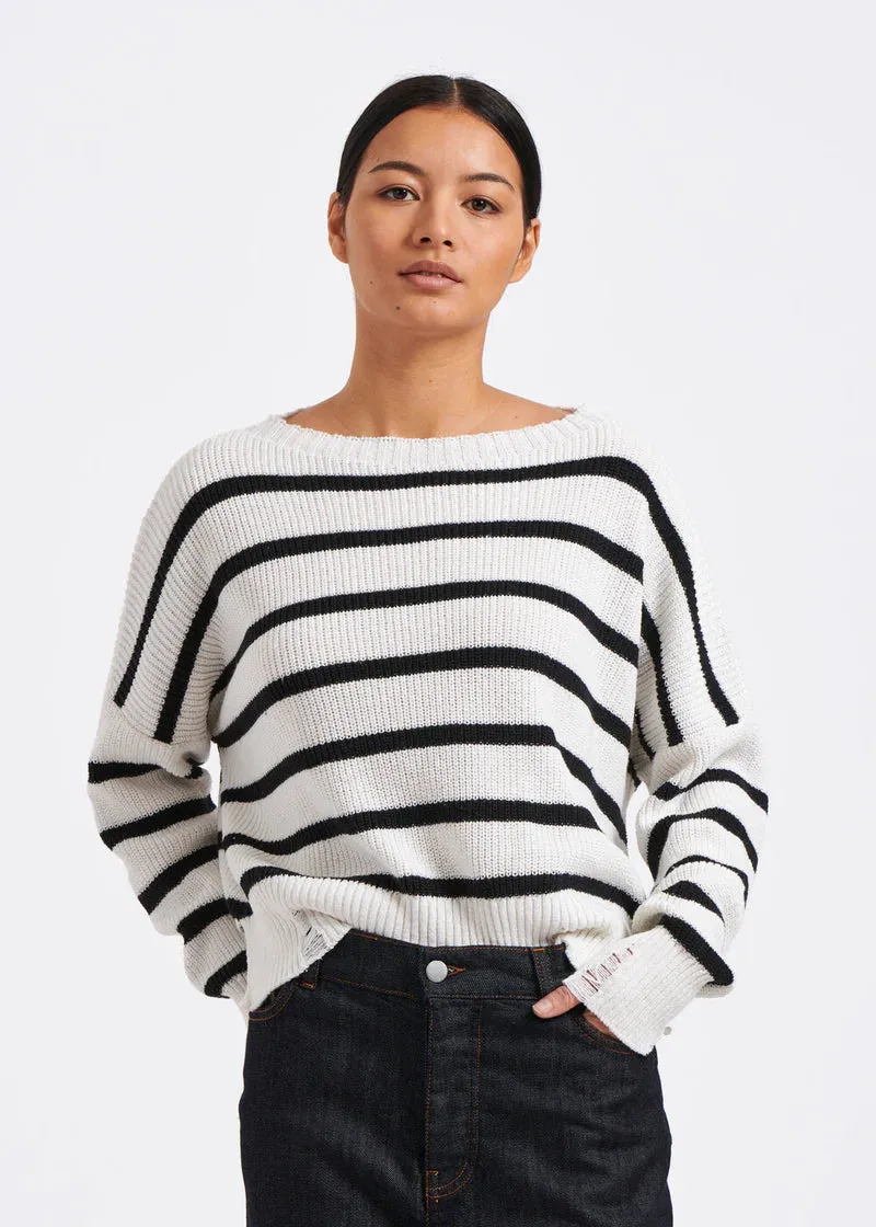 BRUGNE STRIPED SWEATER - HUMILITY