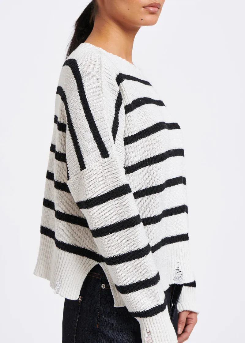 BRUGNE STRIPED SWEATER - HUMILITY