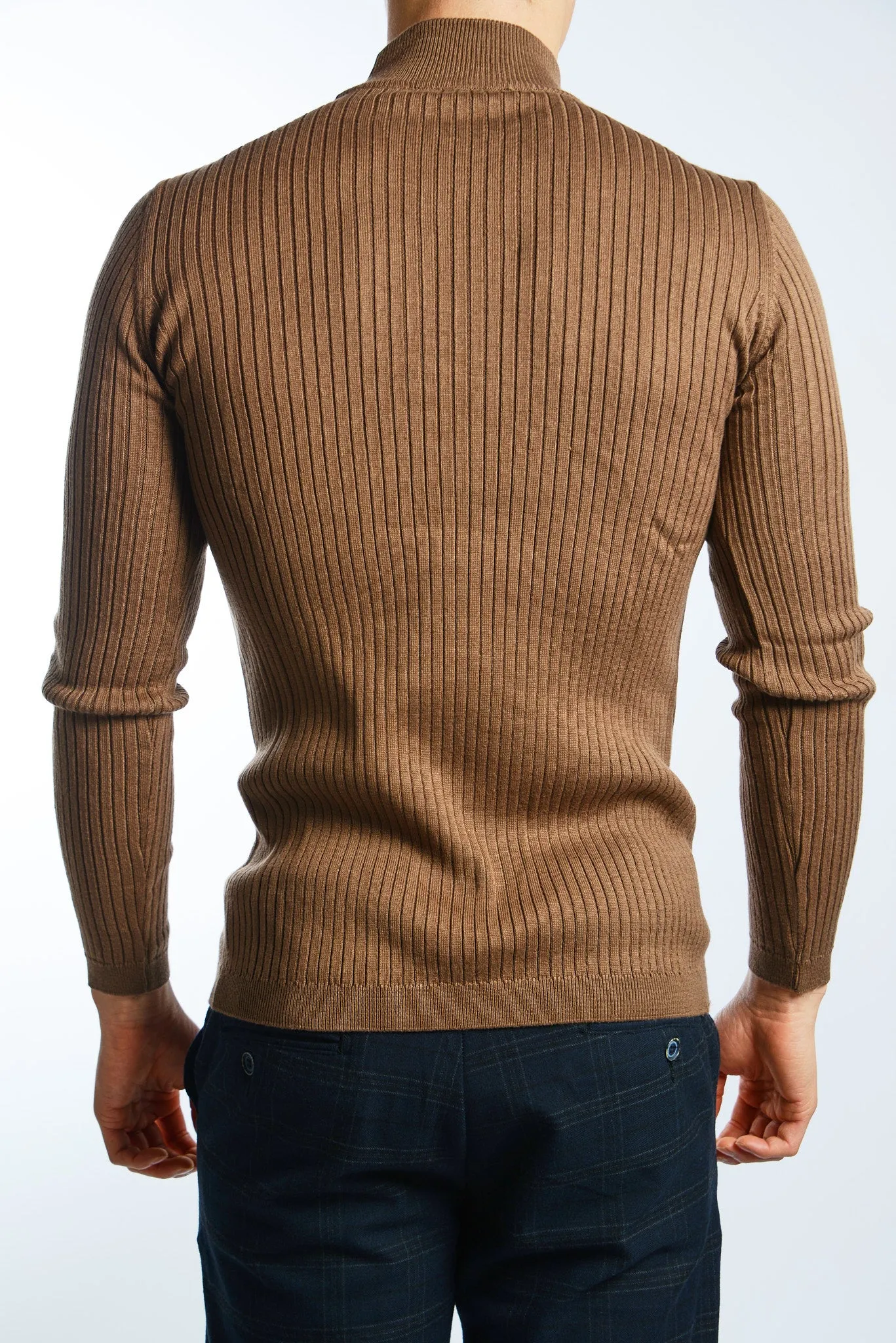 Cambridge Ribbed Mockneck Euro Sweater