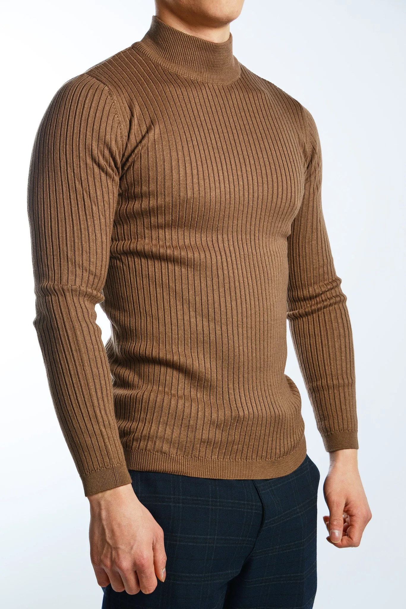 Cambridge Ribbed Mockneck Euro Sweater