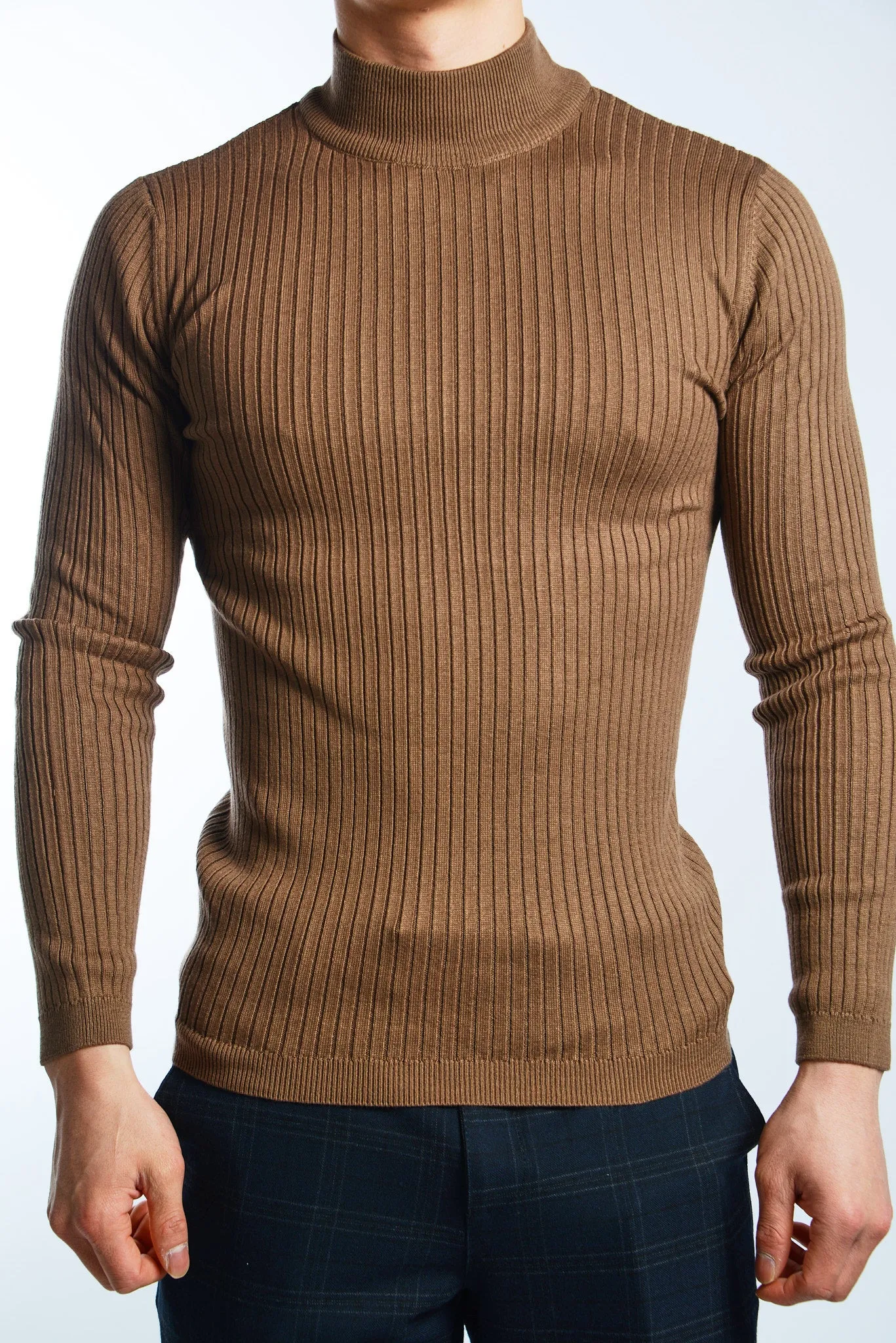 Cambridge Ribbed Mockneck Euro Sweater