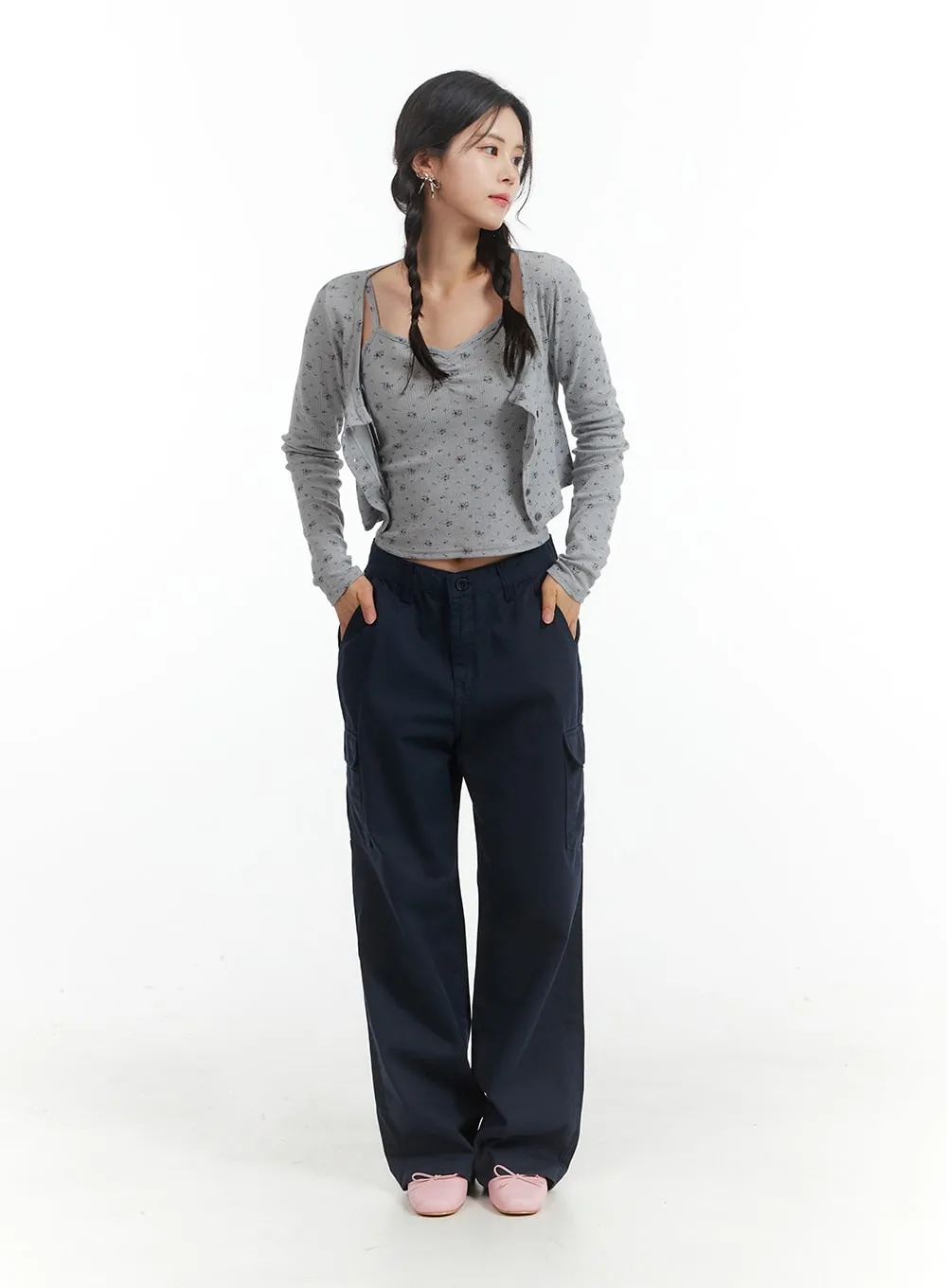 Cargo Straight Leg Pants OM404