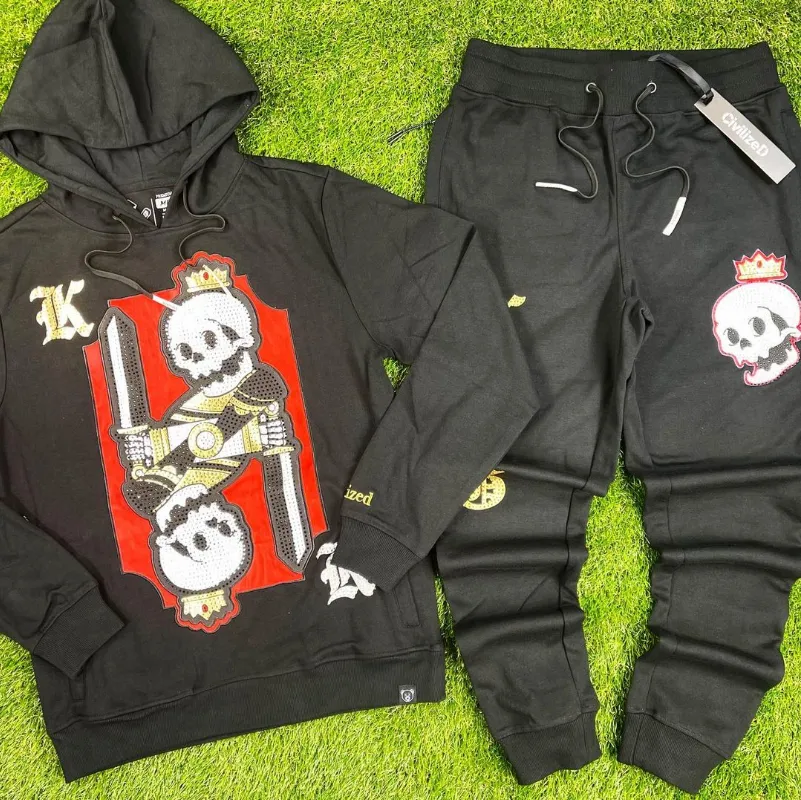 Civilized King Hoodie Set (Blk) /C9