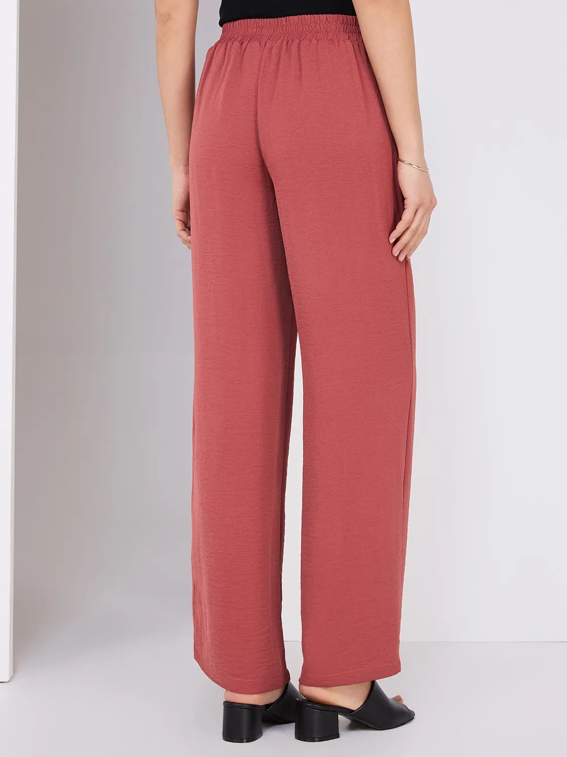 Classic Rise Wide-Leg Pants