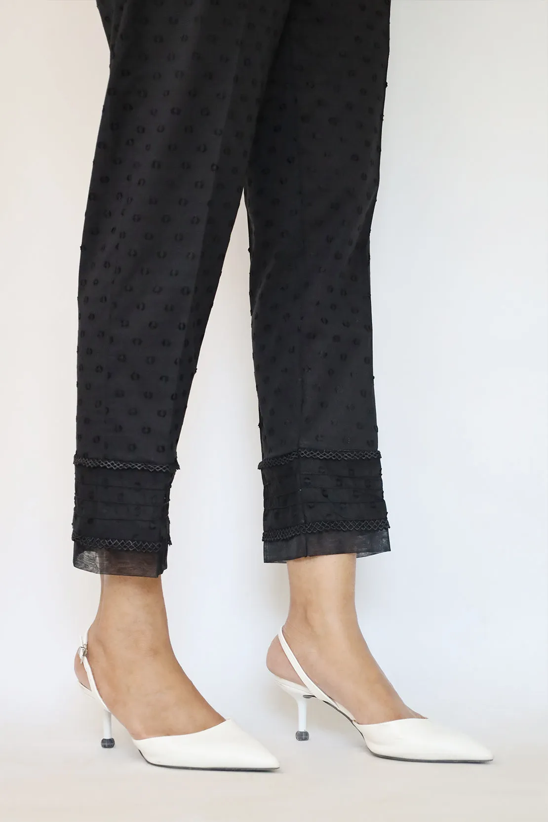 Cotton Jacquard Pants