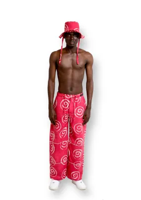 Cute Saint Eko Pink Cotton Straight Cut Pant