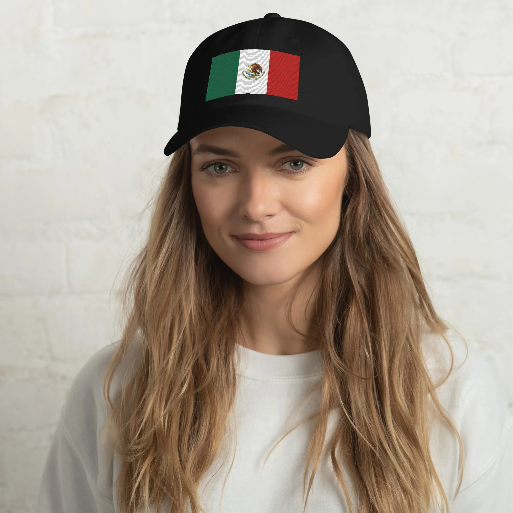 Embroidered Mexico Flag Dad Hat