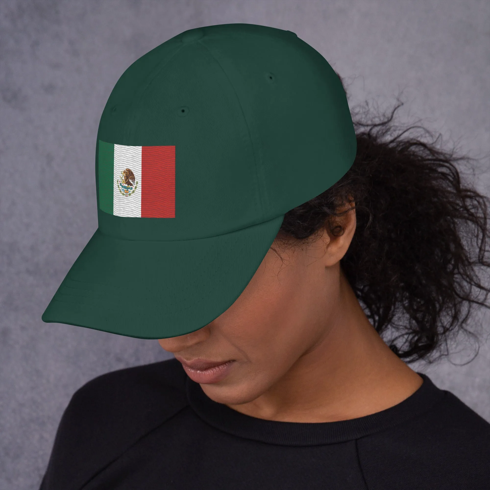 Embroidered Mexico Flag Dad Hat