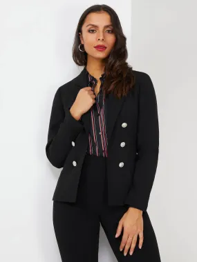 Faux Double-Breasted Blazer