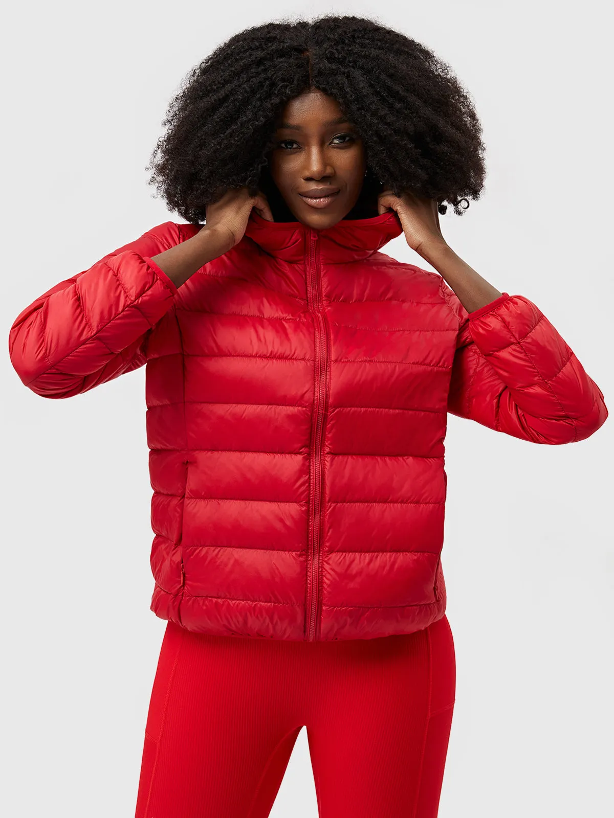 Featherweight Packable Down Puffer Hooded Jacket