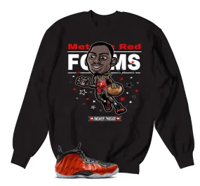 Foamposite Metallic Red Toon Sweater