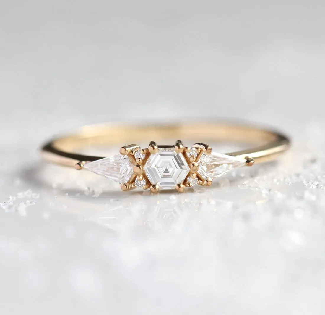 Harmony Hexagon Diamond Ring