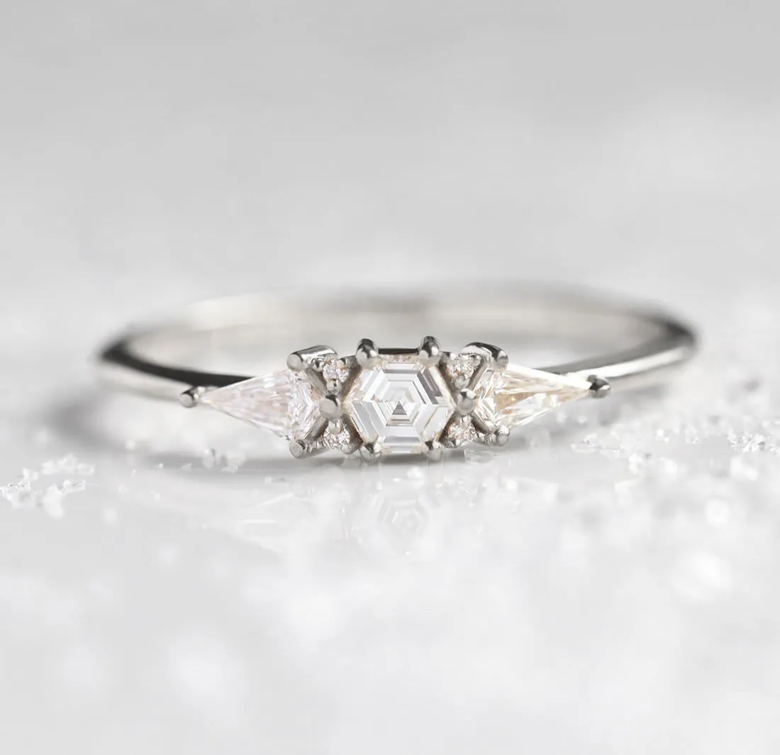 Harmony Hexagon Diamond Ring