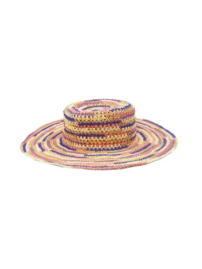 Hippie Fiesta Crochet Hat in Multi Lavender