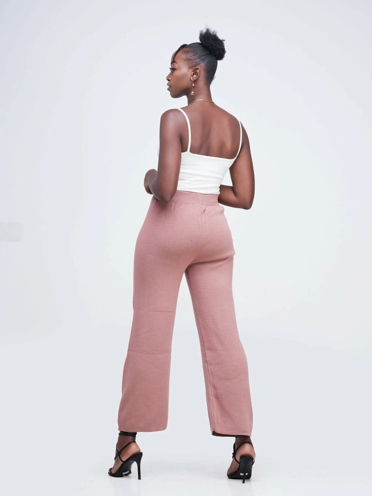 Infy Knit Wear Full Length Pants - Peach