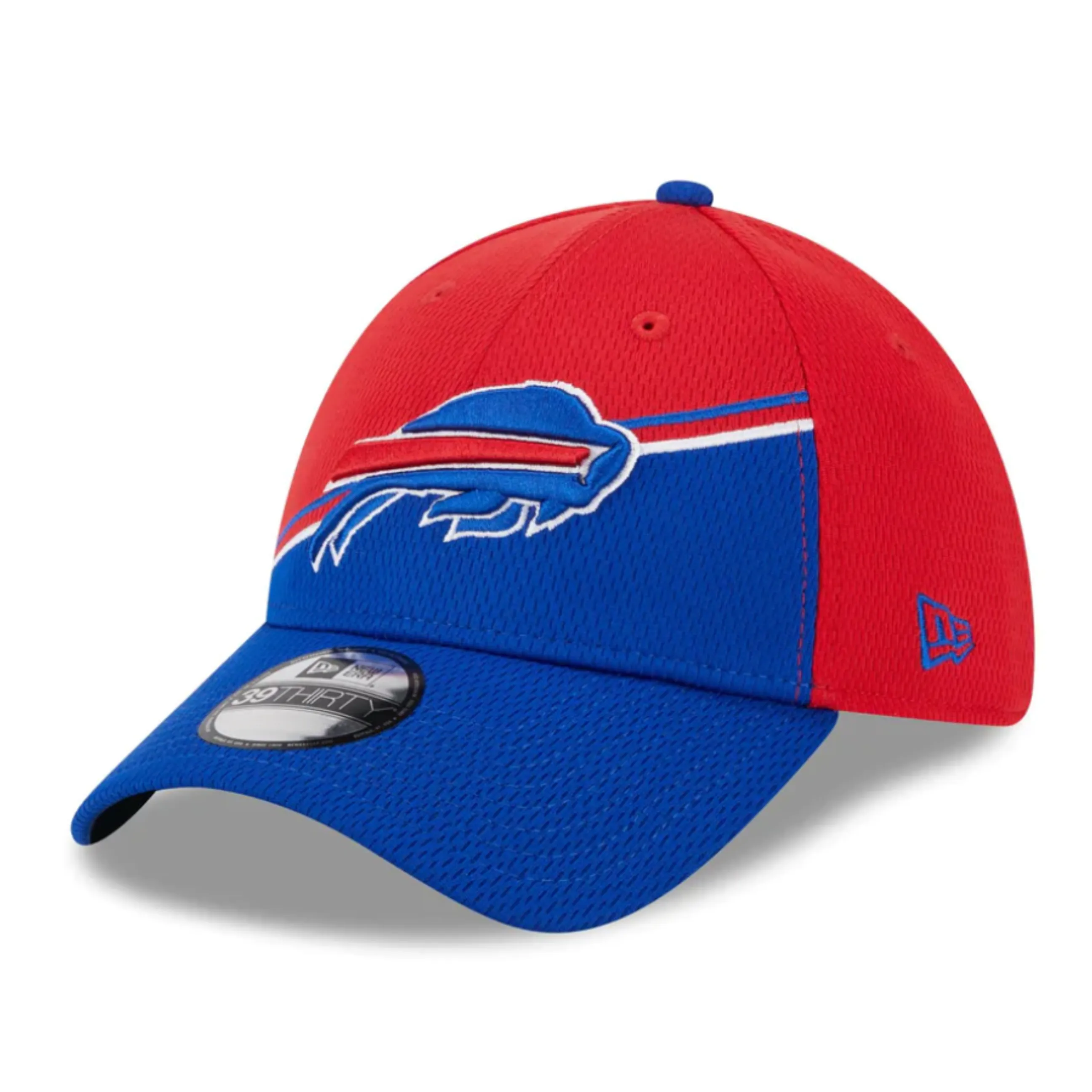 Kids New Era Bills Red/Royal 2023 Sideline 39THIRTY Hat