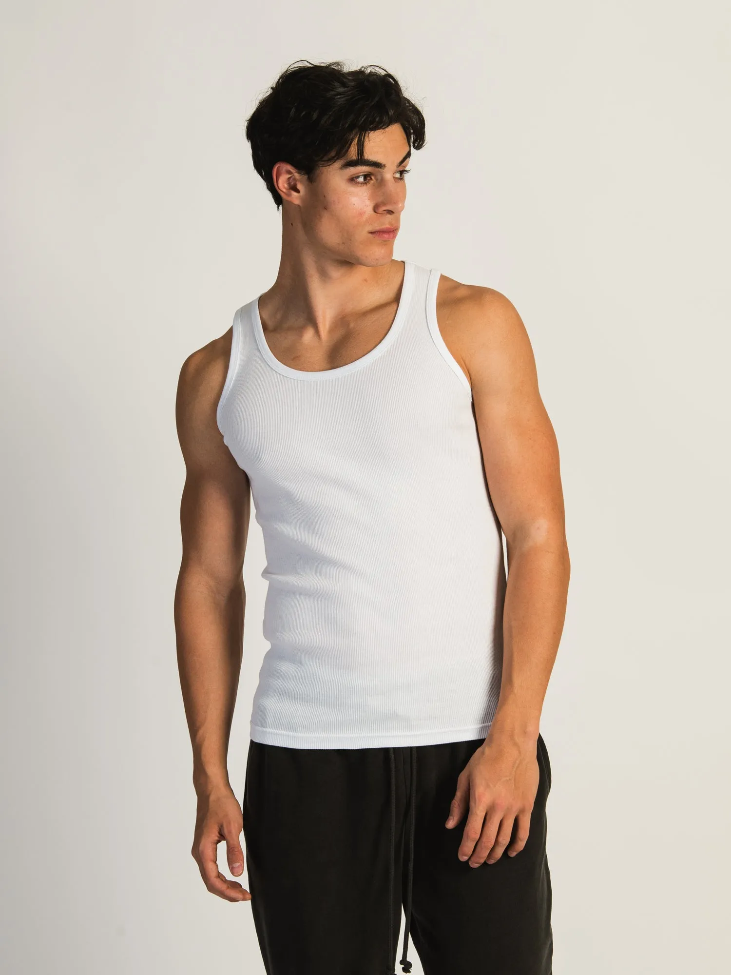 Stylish Kolby Matias Mens Ribbed Tank Top - Comfortable and Versatile Casual Wear