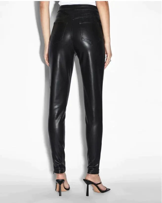 KSUBI WOMEN'S LEATHER KLUB PANT KUT OUT BLACK