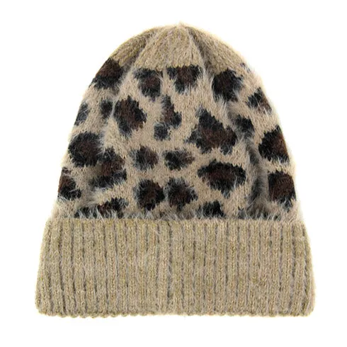 Leopard Print Beanie Hat Leopard Pattern Winter Hat