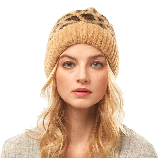 Leopard Print Beanie Hat Leopard Pattern Winter Hat