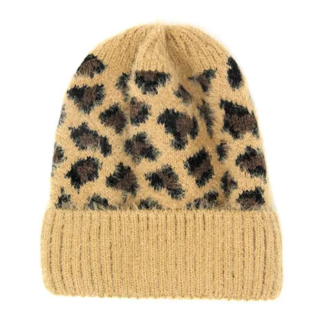 Leopard Print Beanie Hat Leopard Pattern Winter Hat