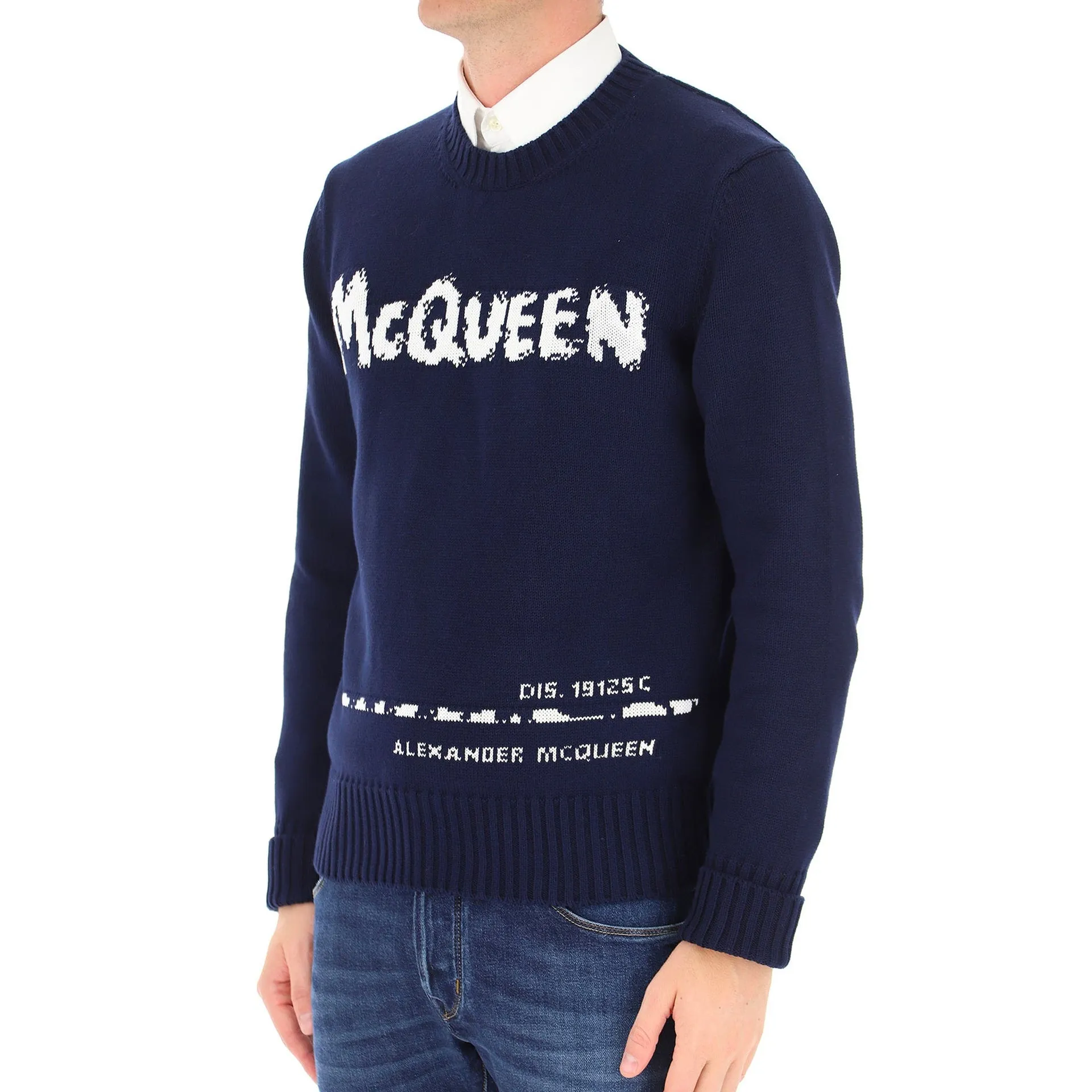 Maglione con logo Alexander Mcqueen