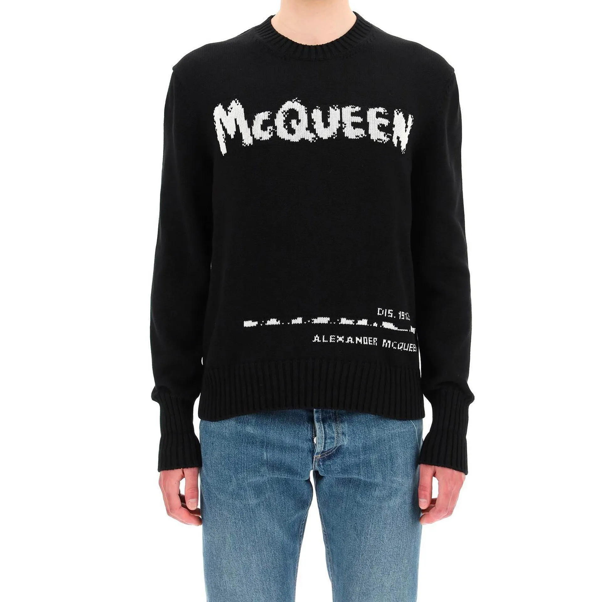 Maglione con logo Alexander Mcqueen