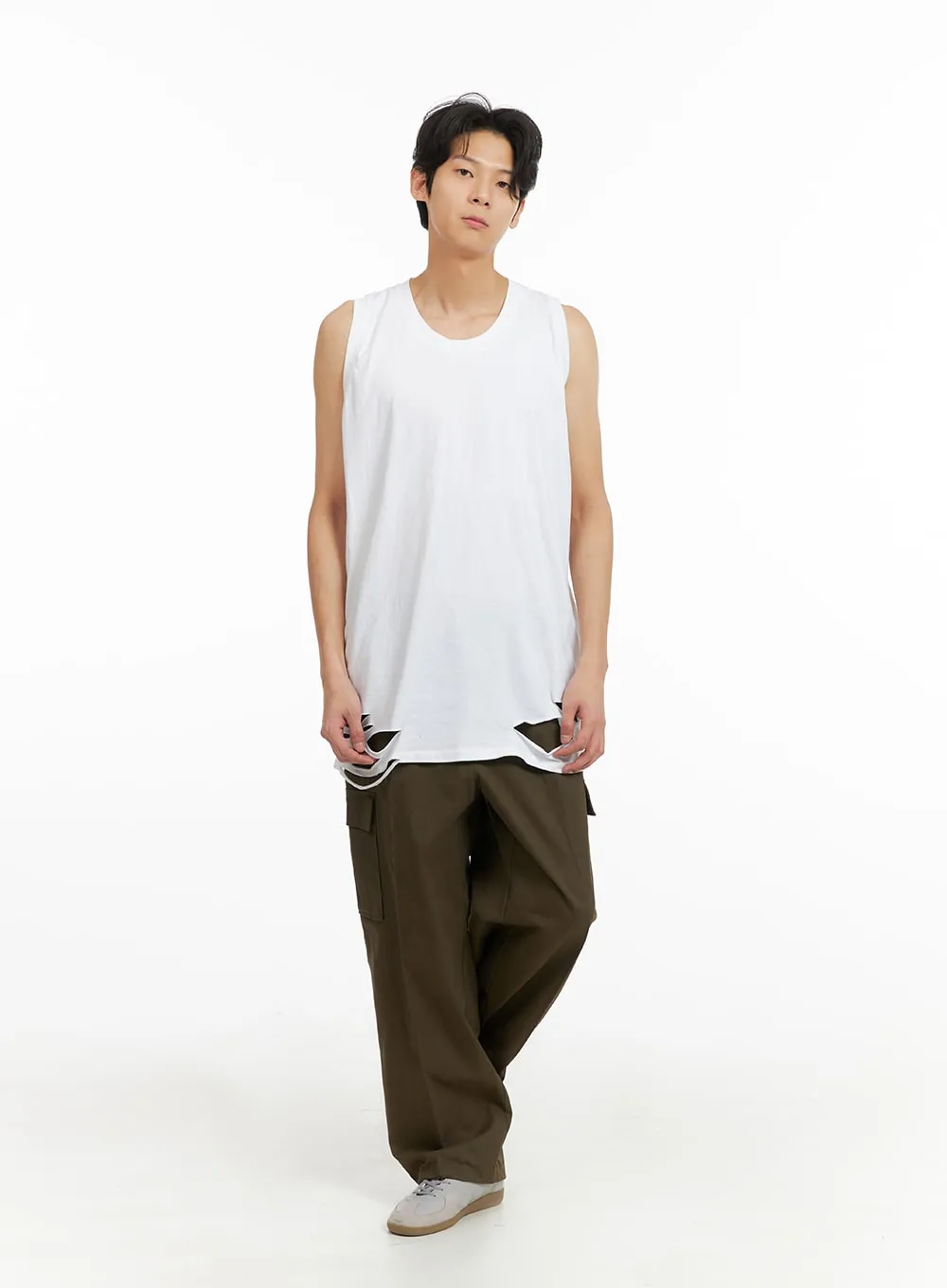 Men's Cargo Wide Leg Pants IA402