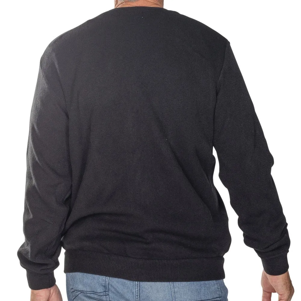 Men's Links Cardigan Sweater-Black