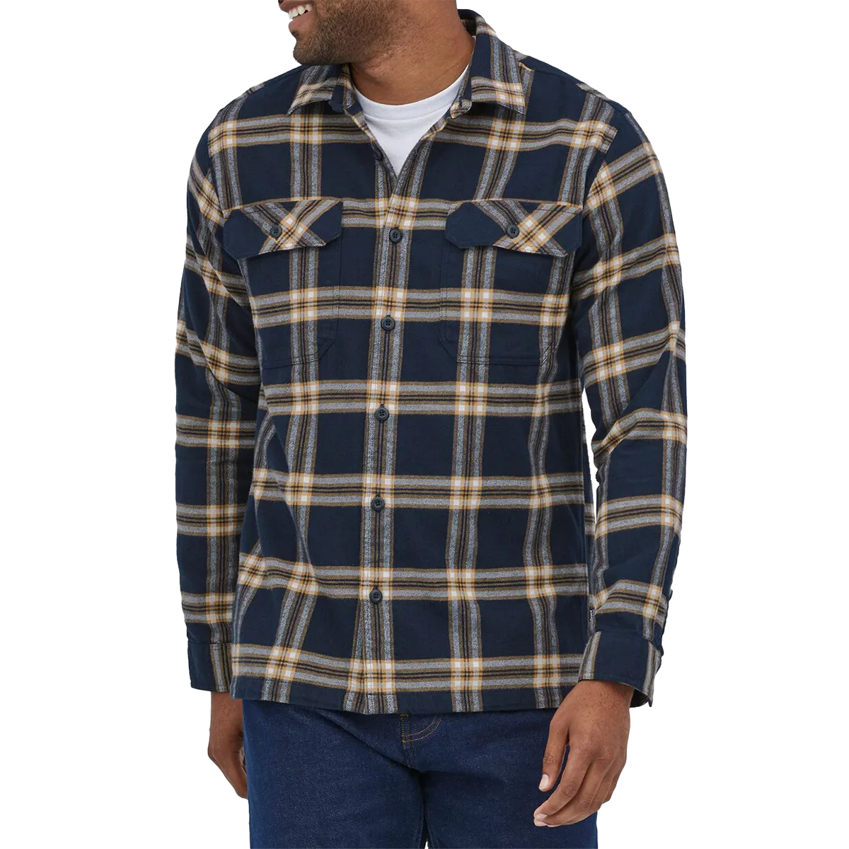 Men's Long Sleeve Organic Cotton Fjord Flannel Shirt