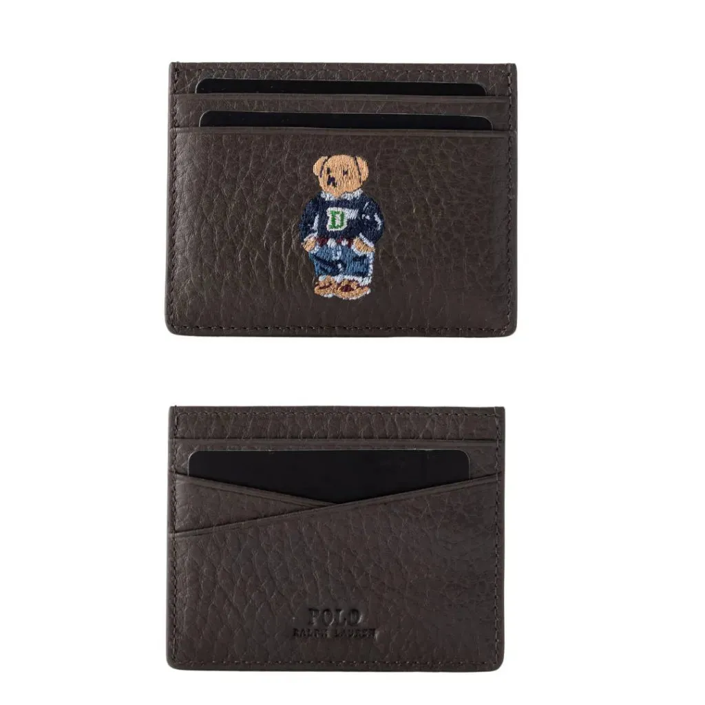 POLO RALPH LAUREN Bear Leather Bifold Wallet with Extra Card Holder - GRY