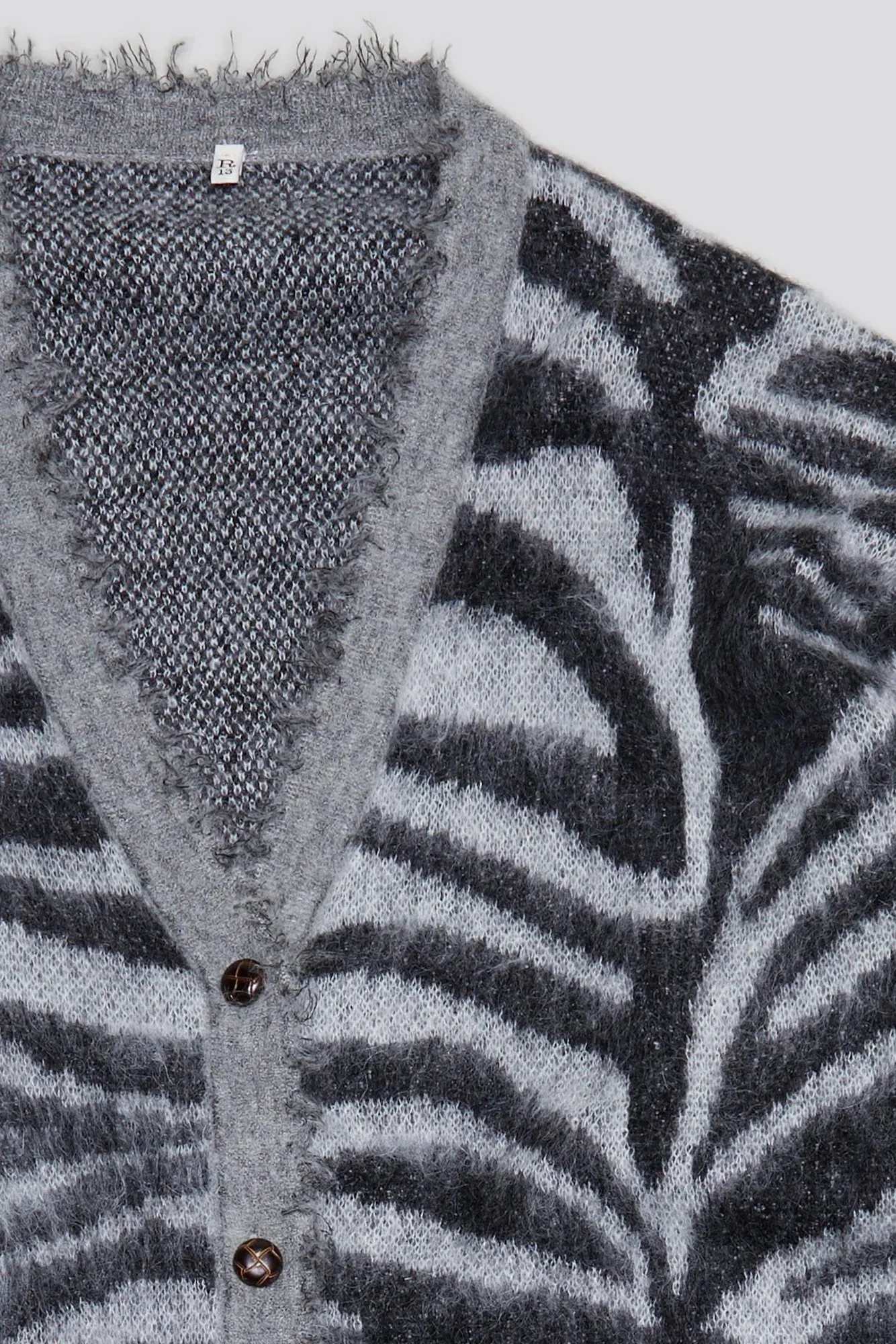 R13 :: Zebra Mohair Boyfriend Cardigan