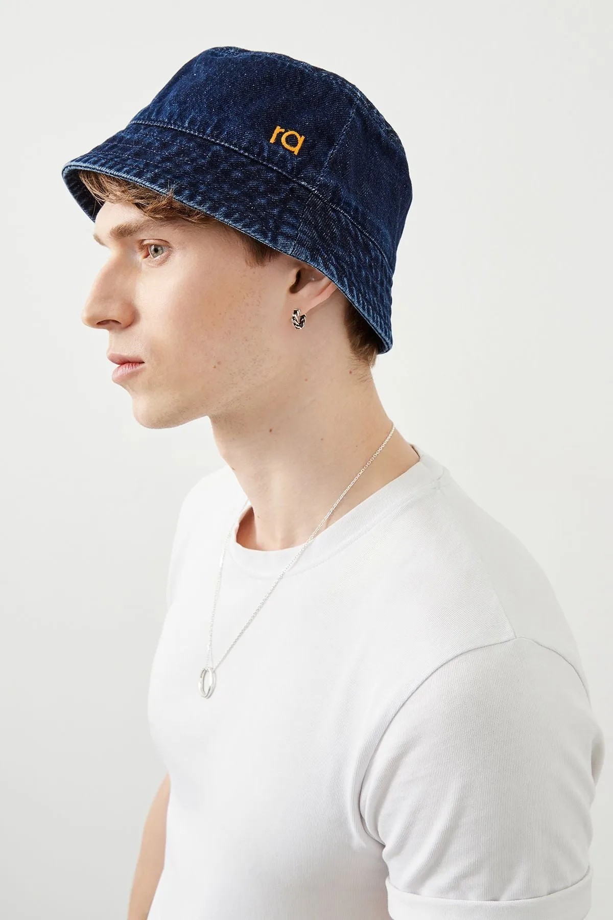 Ra Embroidery Dark Blue Unisex Bucket Hat