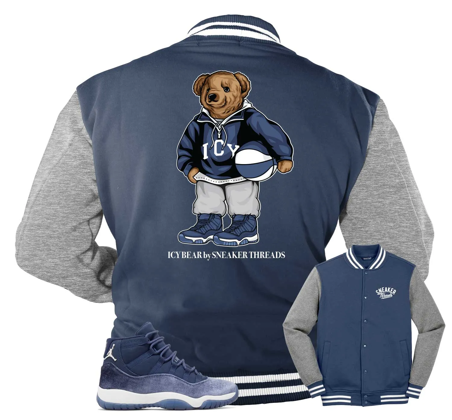 Retro 11 Midnight Navy Jacket - Icy Bear - Navy