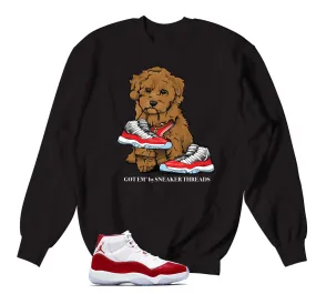 Retro 11 Varsity Red Sweater - Got Em  - Black