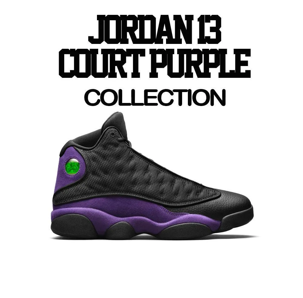 Retro 13 Court Purple Sweater - Killa Season - Black