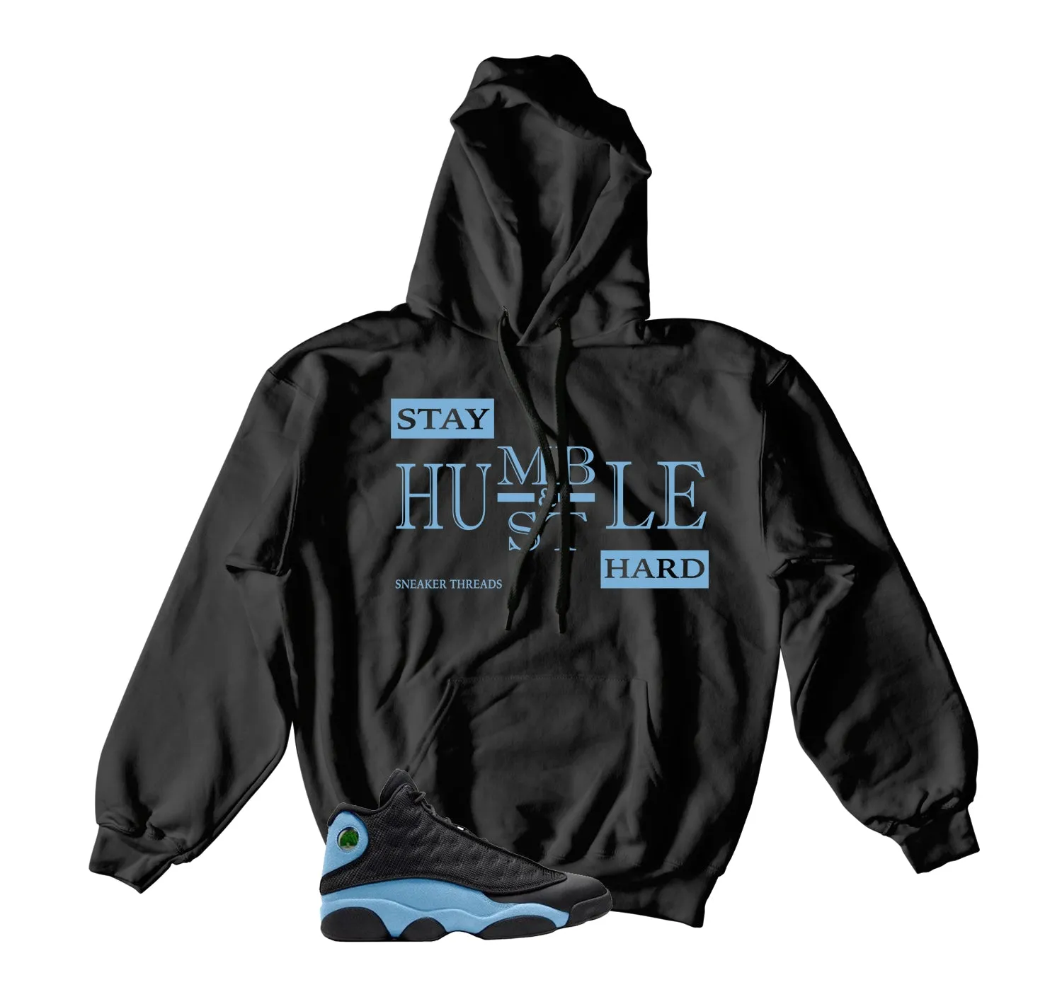 Retro 13 University Blue Hoody - Humble - Black