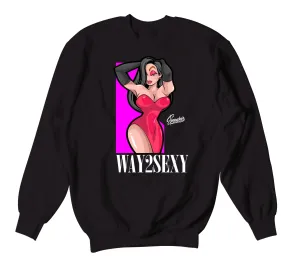 Retro 14 Shocking Pink Sweater - Sexy - Black