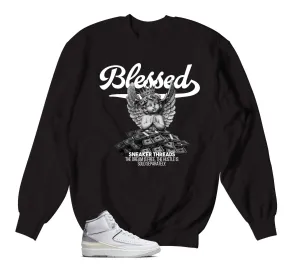 Retro 2 Cement Grey Blessed Angel Sweater