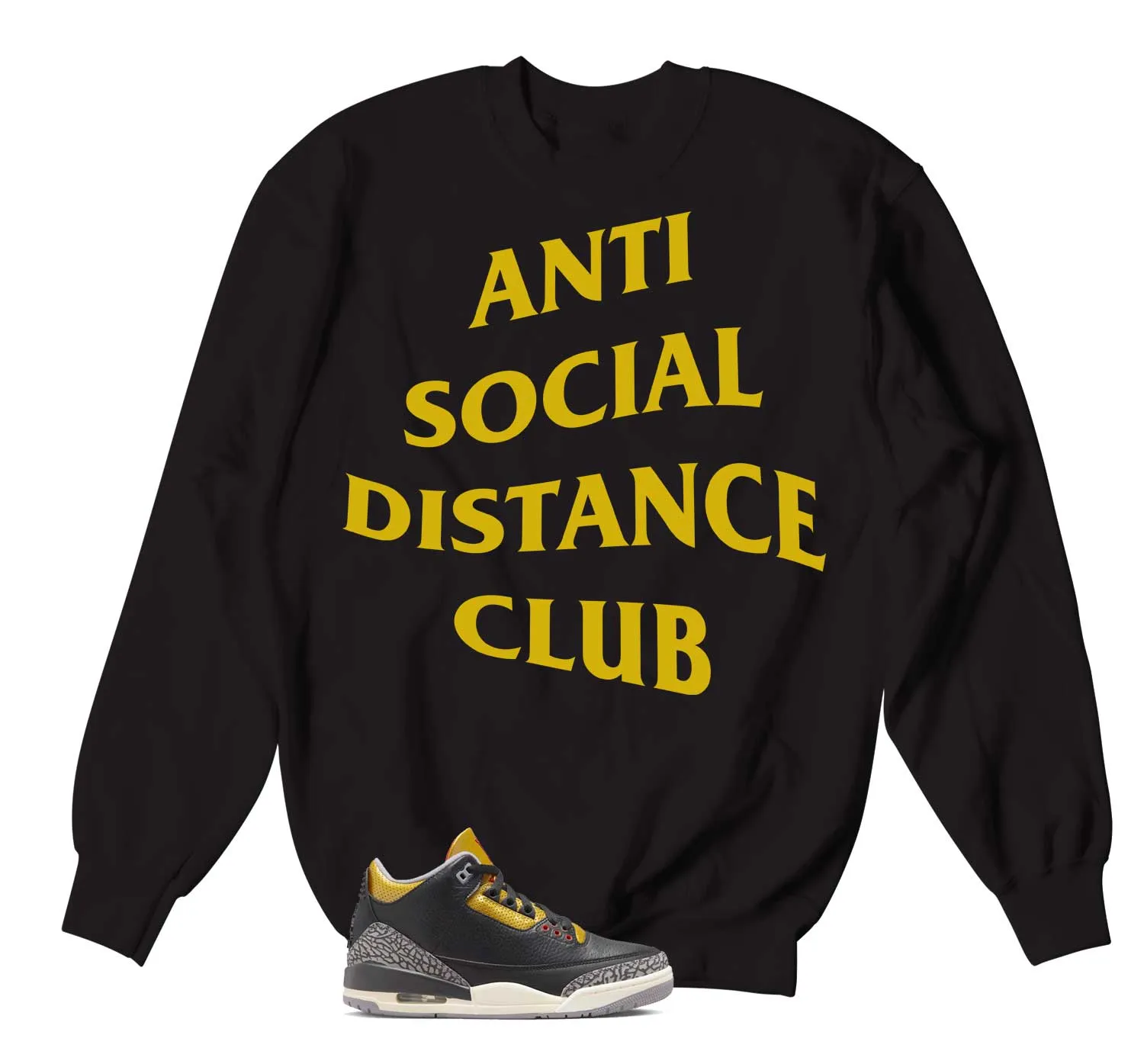 Retro 3 Cement Gold Social Distance Sweater