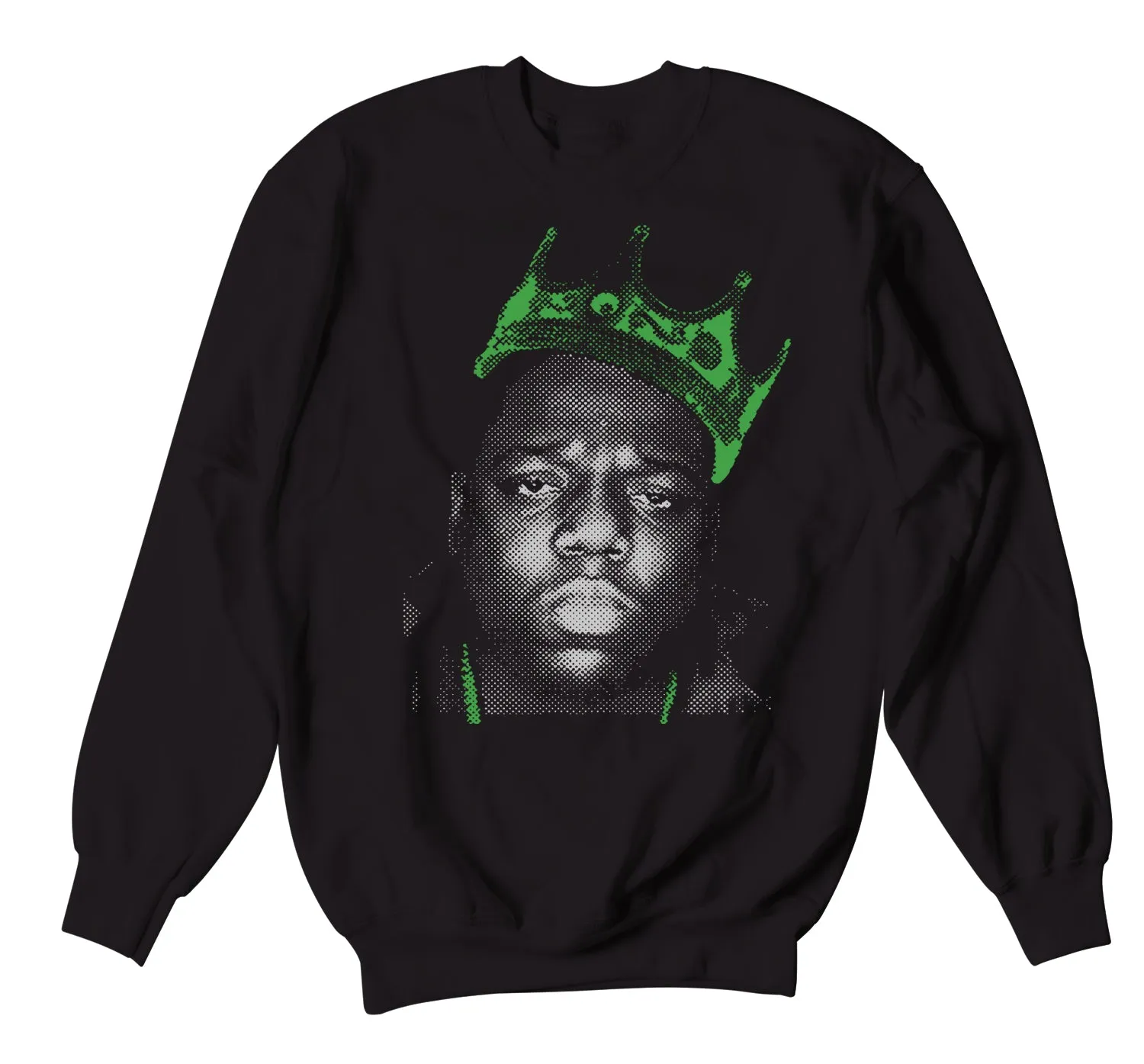 Retro 3 Pine Green Sweater - Crown - Black