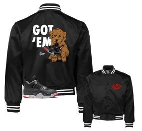 Retro 4 Bred Got Em Satin Jacket